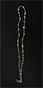 Faience Necklace with Pointed Boot Amulet, Ancient Egypt, Late Period to Ptolemaic Period, 400–30 BC