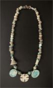 Faience Necklace with Glazed Pendants, Levant, 1st Millennium BC