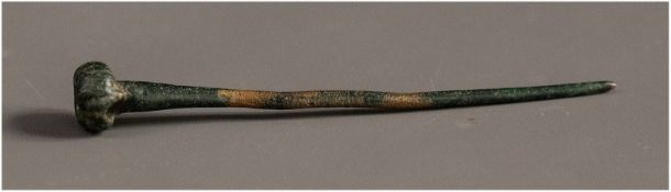 Small Bronze Dress Pin, Central Europe, Late Bronze Age / Hallstatt Period, 10th–8th Century BC