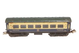 Märklin Pullmanwagen 349, Spur H0, creme/blau, mit Klauenkupplungen, 1 Puffer fehlt, LS/RS, Z 3