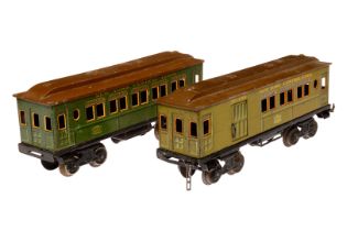 2 Bing Spur 1 Wagen New York Central Lines, Pack- und Personenwagen 1207 und 1250, CL, 4 A, starke