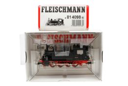 Fleischmann D-Tenderlok ”98 812” 814098, Spur H0, 2-Leiter, schwarz, Alterungsspuren, im leicht