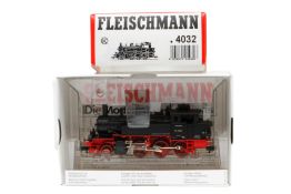 Fleischmann 1-C Tenderlok ”91 1834” 4032, Spur H0, 2-Leiter, schwarz, Alterungsspuren, im leicht