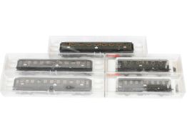 5 Fleischmann Wagen, Spur H0, Alterungsspuren, im leicht besch. OK, Z 1-2