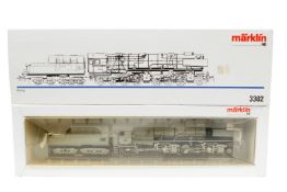Märklin 1-C-D Schlepptenderlok ”53 0001” 3302, Spur H0, grau/schwarz, Alterungsspuren, im leicht