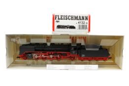 Fleischmann 1-D-1 Schlepptenderlok ”41 019” 4132, Spur H0, 2-Leiter, schwarz, Alterungsspuren, im
