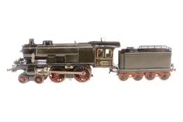 Märklin 2-B Dampflok EE, Spur 1, elektr., HL, mit Tender und 2 el. bel. Stirnlampen, tw NV, LS und