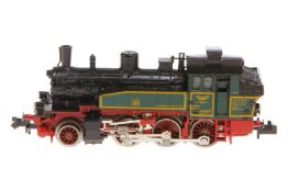 Fleischmann 1-C Tenderlok ”33”, Spur N, schwarz/grün, Alterungsspuren, Z 3