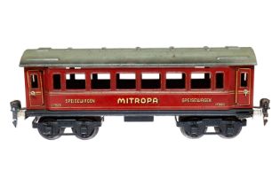 Märklin Mitropa Speisewagen 1752, Spur 0, CL, Dachlaschen def., Dach LS, L 24,5, Z 3