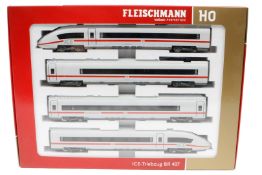 Fleischmann ICE-Triebzug ”BR 407” 448003, Spur H0, 2-Leiter, 4-teilig, Alterungsspuren, im leicht