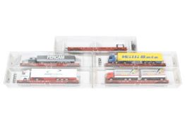 5 Fleischmann Wagen, Spur H0, Alterungsspuren, im leicht besch. OK, Z 1-2