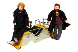 Märklin Nachbau Aufbau für Draisine, Spur 0, ohne Uhrwerk, mit Nachbau-Figuren, L 17,5, zum