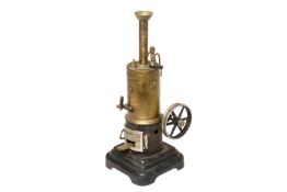 Märklin stehende Dampfmaschine, KD 6, mit Armaturen und falschen Brenner ud Schlot, H 32, zum