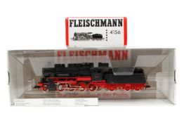 Fleischmann 1-D Schlepptenderlok ”56 2048” 4156, Spur H0, 2-Leiter, schwarz, Alterungsspuren, im