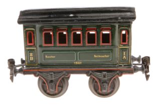 Märklin Personenwagen 1861, Spur 1, uralt, CL, LS und gealterter Lack, L 15, sonst noch Z 2-3