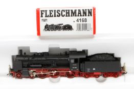 Fleischmann 2-C Schlepptenderlok ”38 1580” 4168, Spur H0, 2-Leiter, schwarz, Alterungsspuren, im