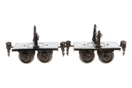 2 Märklin Drehschemelwagen, Spur 0, HL, LS, L je 8, Z 3