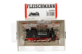 Fleischmann D-Tenderlok ”98 812” 4099, Spur H0, 2-Leiter, schwarz, Alterungsspuren, im leicht besch.