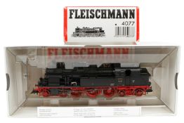 Fleischmann 2-C-2 Tenderlok ”78 477” 4077, Spur H0, 2-Leiter, schwarz, Alterungsspuren, im leicht