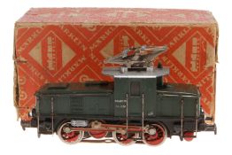 Märklin E-Lok ”E 63 02” CE 800, Spur H0, grün, Alterungsspuren, im besch. Karton, Z 3
