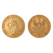 CASA SAVOIA. VITTORIO AMEDEO III (1773-1796) CARLINO DA 5 DOPPIE D'ORO 1786. ZECCA DI TORINO