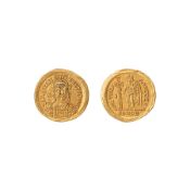 MONETE BIZANTINE. GIUSTINIANO (527-565 d.C.) SOLIDO