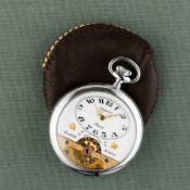 HEBDOMAS, OROLOGIO DA TASCA 8 GIORNI, CON CUSTODIA, NUOVO, SVIZZERA 1970 CIRCA