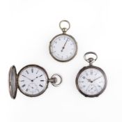 LOTTO DI DUE OROLOGI DA TASCA ED UN PEDOMETRE, SVIZZERA 1900-1920 CIRCA