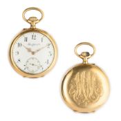 BOREL FILS ET CIE, OROLOGIO DA TASCA IN ORO, CON MONOGRAMMA, SVIZZERA 1910 CIRCA