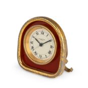 CARTIER PARIS, OROLOGIO DA VIAGGIO CON SVEGLIA, SVIZZERA 1985 CIRCA