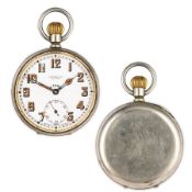 J. BOSECK & CO, CALCUTTA, OROLOGIO DA TASCA 8 GIORNI, SVIZZERA 1920 CIRCA