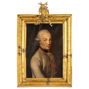 CORNICE IN METALLO DORATO E SBALZATO, FINE DEL XVIII SECOLO