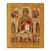 TRE ICONE RUSSE RAFFIGURANTI LA DEESIS, XIX SECOLO