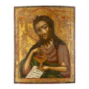 ICONA RUSSA RAFFIGURANTE SAN GIOVANNI BATTISTA, XIX SECOLO
