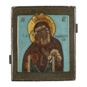 ICONA RUSSA RAFFIGURANTE LA VERGINE DI FEODOROV, XIX SECOLO