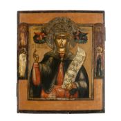 ICONA RUSSA RAFFIGURANTE SANTA PARASCHEVE, XIX SECOLO