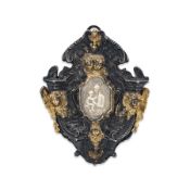 CAPEZZALE IN ARGENTO PARZIALMENTE DORATO E OSSO, BOLOGNA, XX SECOLO, ORAFO STEFANI