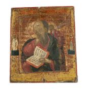ICONA RUSSA RAFFIGURANTE SAN GIOVANNI TEOLOGO DEL SILENZIO, XIX SECOLO