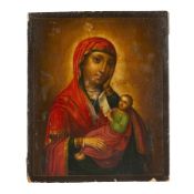 ICONA RUSSA RAFFIGURANTE LA VERGINE CONSOLA LE MIE PENE, XIX-XX SECOLO