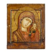 ICONA RUSSA RAFFIGURANTE LA VERGINE DI KAZAN, XVIII-XIX SECOLO