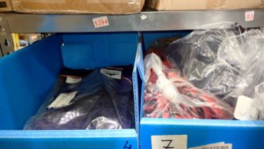 Portwest action trousers, size 36 inch X7 and box of red and black baseball caps. Not available