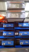 Eight pairs of safety shoes, size 3 (x6) and 13 (x2). Not available for in-house P&P THIS LOT MUST
