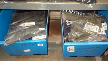 Gents blue trousers, size 38 inch X9 and Workman combat trousers, mixed sizes X15. Not available for