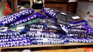 Portwest Iona safety trousers, black, mixed sizes X30. Not available for in-house P&P THIS LOT