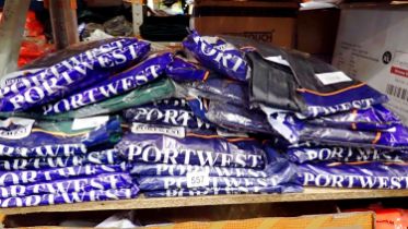 Portwest Iona safety trousers, black, mixed sizes X30. Not available for in-house P&P THIS LOT