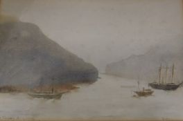 D. M. Howman (20th Century), watercolour, 'Port Fowey,' dated 1919, image 25 x 17cm, overall 38 x
