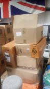 Pallet of safety helmets and accessories. Not available for in-house P&P THIS LOT MUST BE