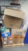 Pallet of safety helmets and accessories. Not available for in-house P&P THIS LOT MUST BE