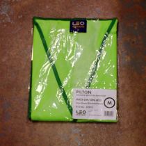 Leo Workwear emerald green vests, x100 (in 2 boxes). Not available for in-house P&P. THIS LOT MUST