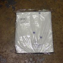 Box of fifty Supertouch non-woven visitor coats. Not available for in-house P&P. THIS LOT MUST BE